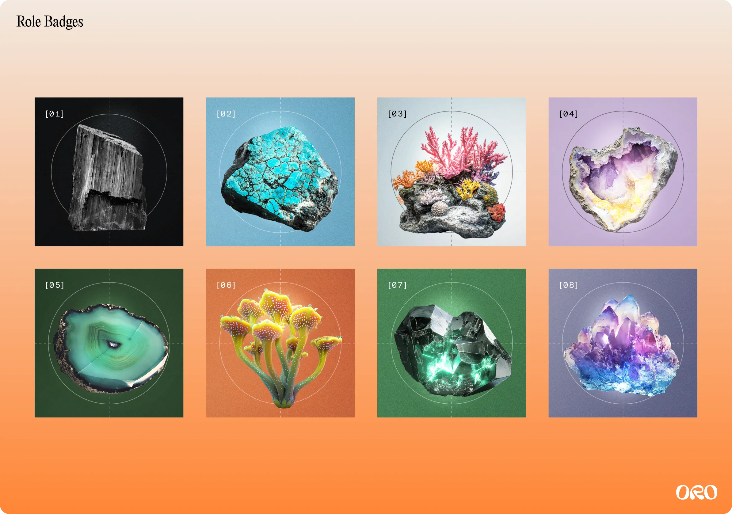 ORO Digital Mineral Role Badges Grid
